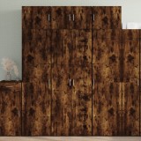 VidaXL Dulap &icirc;nalt, stejar fumuriu, 70x42,5x185 cm, lemn prelucrat