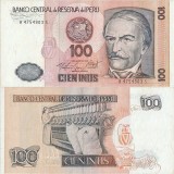 1986 (6 III), 100 intis (P-132b) - Peru