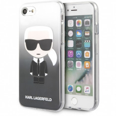 Husa Plastic - TPU Karl Lagerfeld Degrade pentru Apple iPhone 7 / Apple iPhone 8 / Apple iPhone SE (2020), Neagra KLHCI8TRDFKBK