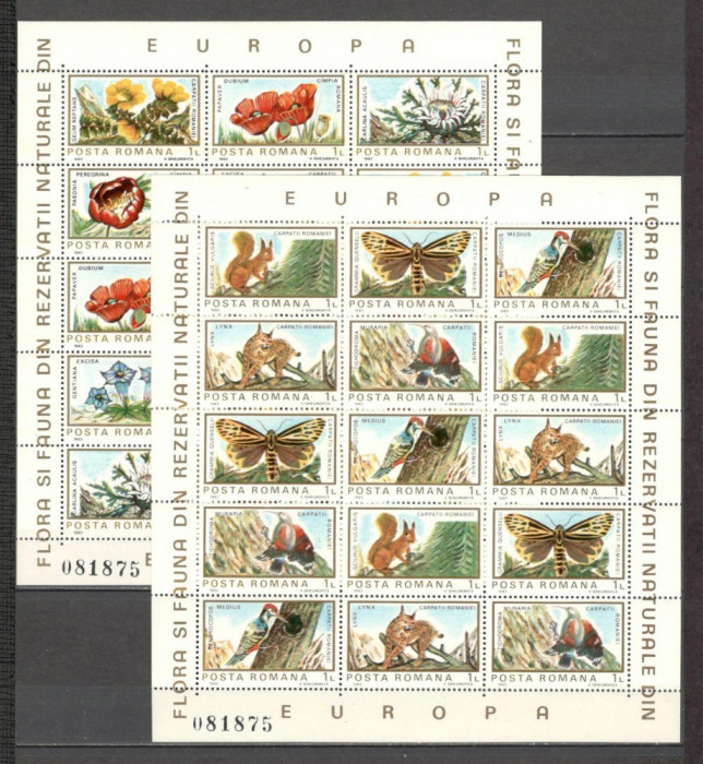 Romania.1983 Protejarea naturii:Flora si fauna-coli YR.767