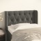vidaXL Tăblie de pat cu aripioare gri &icirc;nchis 83x16x78/88 cm catifea 3119135