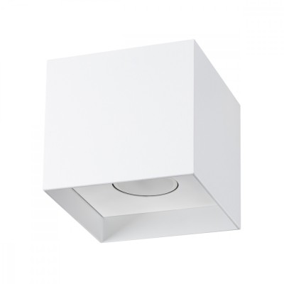 Lustră De Tavan Hati Albă Din Aluminiu Cu 1 Bec Pătrat Minimalist De Interior foto