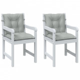 vidaXL Perne scaun cu spătar scund 2 buc. melanj gri 100x50x7cm textil