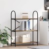 VidaXL Raft pentru cărți stejar artizanal 80 x 30 x 109 cm