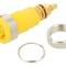 Conector banană 4mm soclu 32A 1kVDC galben aurit &icirc;nşurubare