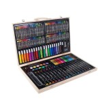 Cumpara ieftin Set trusa completa de pictura si desen pentru copii, din lemn 188 piese