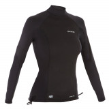 Bluză surf anti-UV UPF50+ Negru Damă