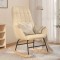 Scaun balansoar, crem, material textil - 2
