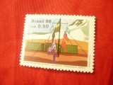 Serie Brazilia 1986 - Baza Antarctika , 1 valoare , 0,5cz