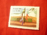 Serie Brazilia 1986 - Baza Antarctika , 1 valoare , 0,5cz, Nestampilat