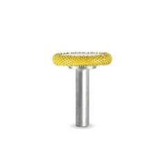 Fr&eacute;zka tvar Rotačn&aacute; hrana -pr.25,4mm stopka 6mm, Granulatie Saburr FINA - GALBENA
