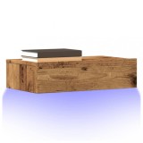 vidaXL Dulapuri TV cu lumini LED, 2 buc., lemn vechi, 60x35x15,5 cm