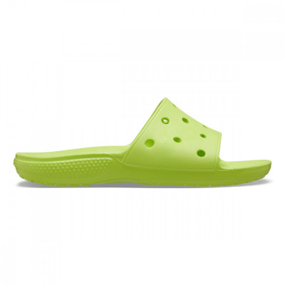 Papuci Classic Crocs Slide Iconic Crocs Comfort Verde - Limeade foto