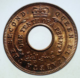 1.478 AFRICA DE VEST COLONIE BRITANICA BRITISH WEST AFRICA 1/10 PENNY 1954 XF/AU, Bronz