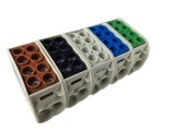Cleme de distributie derivatie pentru conexiuni trifazice 25mm &sup2; 16mm &sup2; Cu-Al montaj pe sina DIN 152A 4 intrari per pol clema