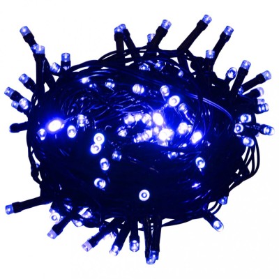 Instalatie de lumini cu 400 LED-uri, albastru, 40 m, 8 efecte foto