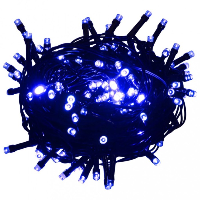 Instalatie de lumini cu 400 LED-uri, albastru, 40 m, 8 efecte