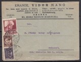 ROMANIA 1930/1934 LP 86 EFIGIA REGELUI CAROL II /PLIC CU ANTET CIRCULAT ORADEA-BUDAPESTA
