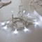 Instalatie de craciun cu baterii tip liniar, 2 jocuri de lumini, fir transparent 1 m 10 led -uri, alb rece
