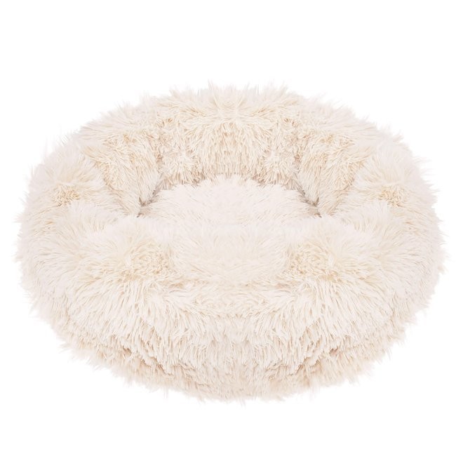 Pat Sersimo pentru caini si pisici, cu husa detasabila, bej, diametru 90cm Household NewTrend
