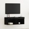 vidaXL Dulap TV de perete cu LED, stejar negru, 80x30x30 cm
