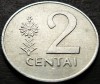 Moneda 2 CENTAI - LITUANIA , anul 1991 * cod 2364 B, Europa