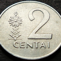 Moneda 2 CENTAI - LITUANIA , anul 1991 * cod 2364 B