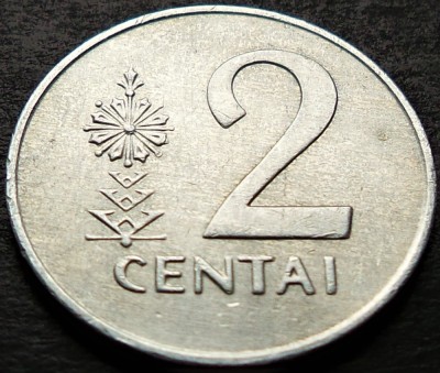 Moneda 2 CENTAI - LITUANIA , anul 1991 * cod 2364 B foto