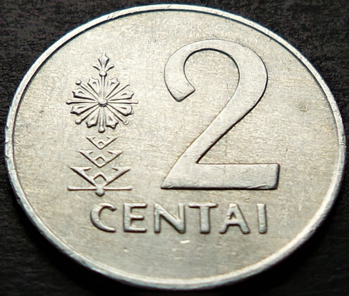Moneda 2 CENTAI - LITUANIA , anul 1991 * cod 2364 B