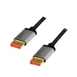 CABLU video LOGILINK, DisplayPort (T) la DisplayPort (T) 1.4, 1m, conectori auriti, rezolutie maxima 8K (7680 x 4320) la 60 Hz, aluminiu, triplu ecran