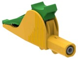 Bornă crocodil ELECTRO-PJP 36A galben-verde, prindere max 40mm, cod 5066-IEC-JV