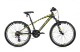 Bicicleta de copii MTB 24 Leader Fox Spider Boy, 21 viteze, suspensie, Shimano