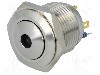 Intrerupator anti-vandalism, OFF-(ON), &Oslash;16mm, ONPOW - GQ16B-10D/J/B/12V/S