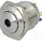 Intrerupator anti-vandalism, OFF-(ON), &Oslash;16mm, ONPOW - GQ16B-10D/J/B/12V/S