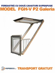 Fereastra cu doua canturi suprapuse, Model FGH-V P2 Galeria, Fakro foto