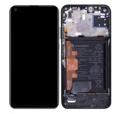 Display Service Pack + Acumulator Huawei P40 Lite Midnight Black Garantie foto