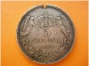 Moneda Argint 5 Korona 1909, Salba Argint, 24g, 36mm, Numismatica