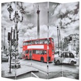 Cumpara ieftin Paravan camera pliabil, 200x170 cm, autobuz londonez, negru/alb
