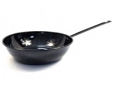 Tigaie adanca pentru prajit, maner lung, otel emailat EV, 40 cm, 8.9 litri, La Ideal, Garcima, GRC20440