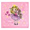 Prosop Bumbac, Little Princess, Roz, 30x30cm
