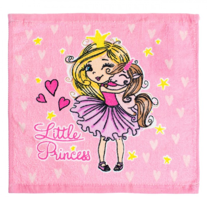 Prosop Bumbac, Little Princess, Roz, 30x30cm