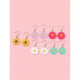 Cumpara ieftin Set 5 Perechi Cercei, Floare - 882803