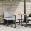VidaXL Set de masă pentru grădină 2 pcs Gri deschis Oțel 42004138