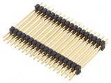 Conector tată 36 pini 2.54mm THT 2x18 aurit
