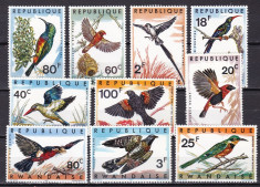 Rwanda 1967 fauna pasari MI 249-258 MNH w65 foto