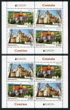 2013 , Lp 2142 e , Europa 2017 , Castele , pereche de blocuri T1 + T2 - MNH