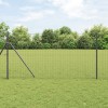 VidaXL St&acirc;lpi de Gard 2 pcs Gri 140 cm Oțel vopsit &icirc;n pulbere