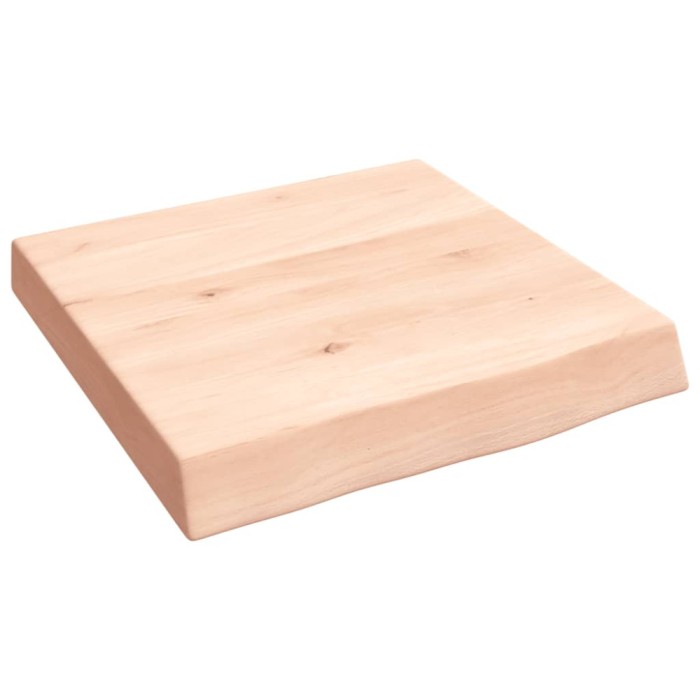Blat de baie, 40x40x(2-6) cm, lemn masiv netratat