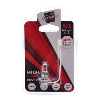 Bec Halogen H3 55 W, +30% Intensitate Carguard foto