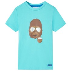 Tricou pentru copii cu m&acirc;neci scurte, turcoaz, 116
